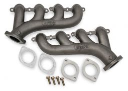 Multi-fit GM LS Exhaust Manifolds, 2.50 inch Outlet - Natural Cast Finish