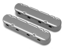 Holley 2-PC LS Finned Valve Covers – Natural Finish
