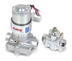 Holley 110 GPH BLUE® ELECTRIC FUEL PUMP WITH REGULATOR Street/Strip Carbureted Applications