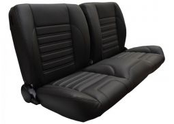 Brothers Trucks Split-Bench Seat - Sport - Black with Red Stitching