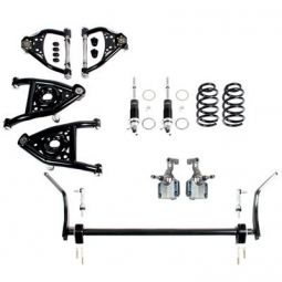 Detroit Speed - Front Speed Kit 2 - Single Adjustable Shocks - Splined Sway Bar - SBC/LS