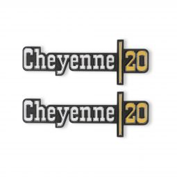 Holley Classic Trucks C/K Fender Badge Pair - Cheyenne 10