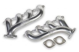 GM LS Exhaust Manifolds w/ 2.25" Outlet - Silver Ceramic Finish