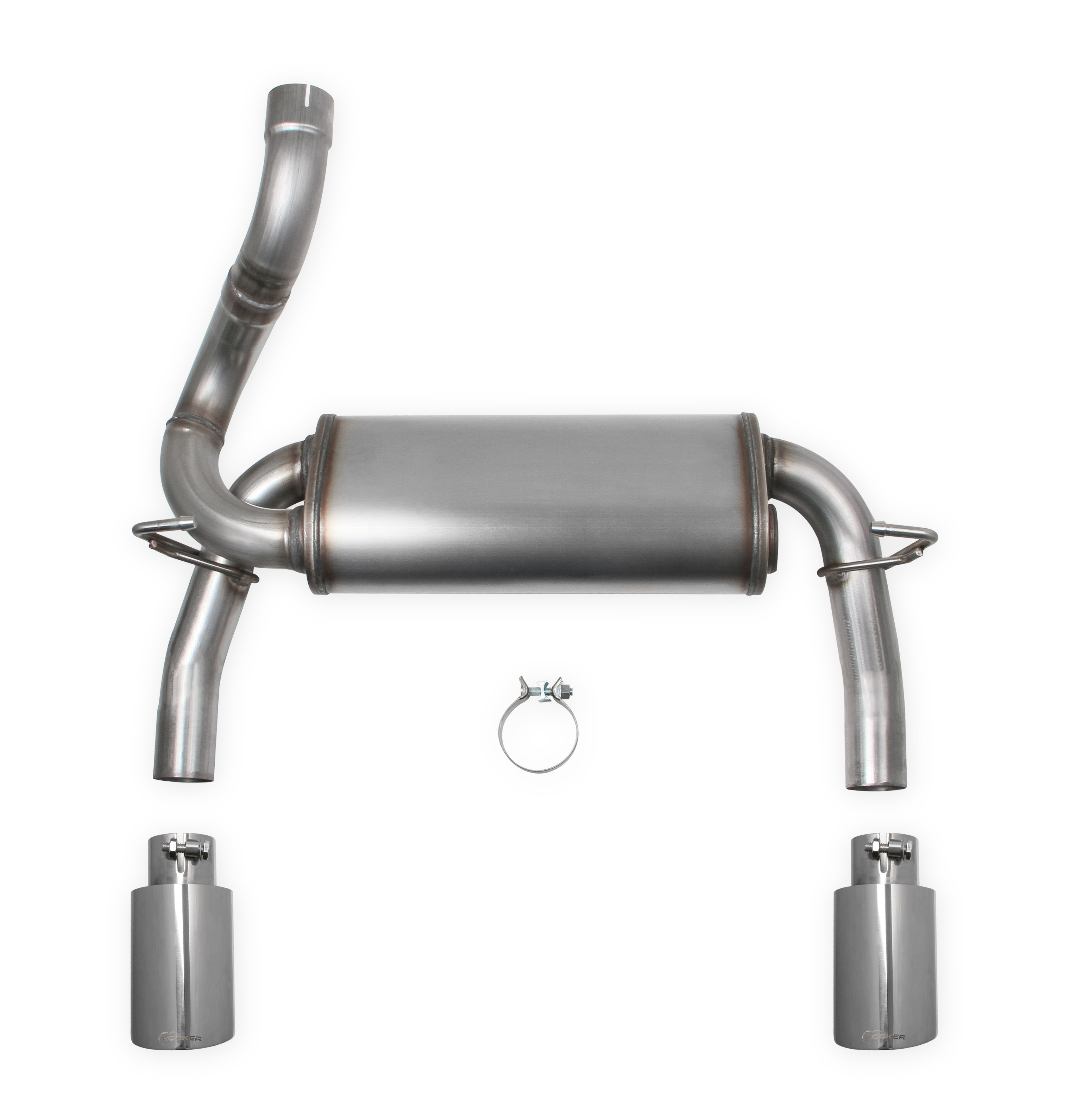 2018 Jeep Wrangler (JL) Stainless Steel Axle Back Exhaust W/Muffler W